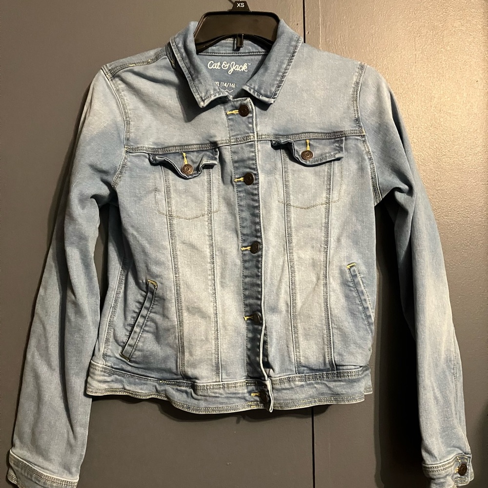 Cat and Jack Girls Denim Jacket XL (14/16) Like New